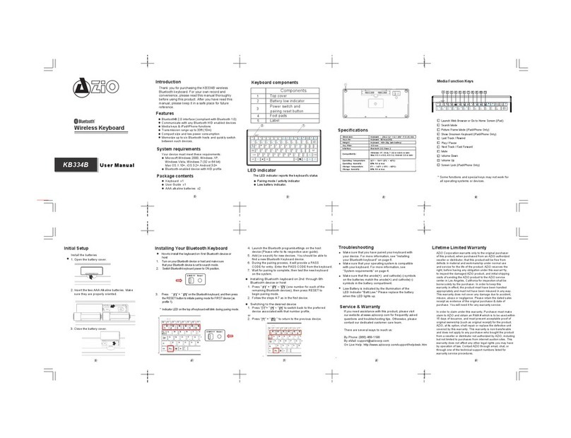 Azio KB334B User manual Azio KB334B User manual
