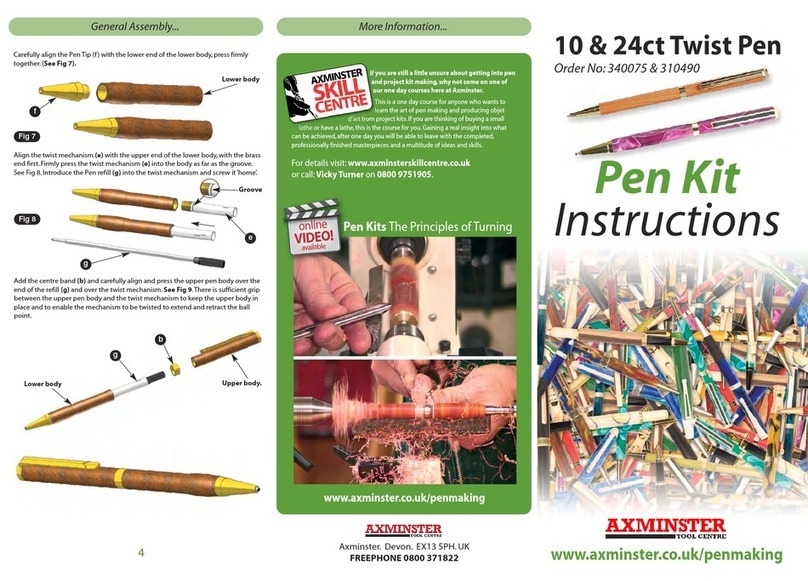 Axminster 10 & 24ct Twist Pen instructions