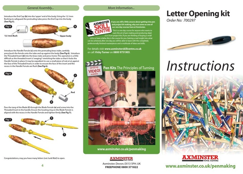Axminster Letter Opening kit instructions