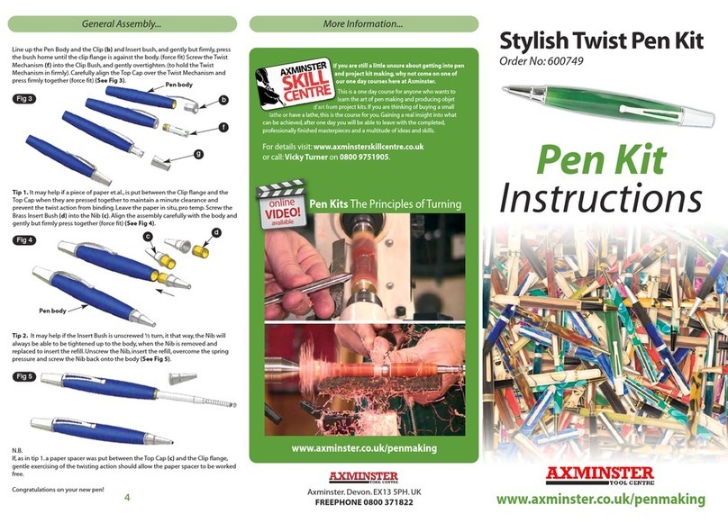 Axminster Stylish Twist Pen Kit instructions