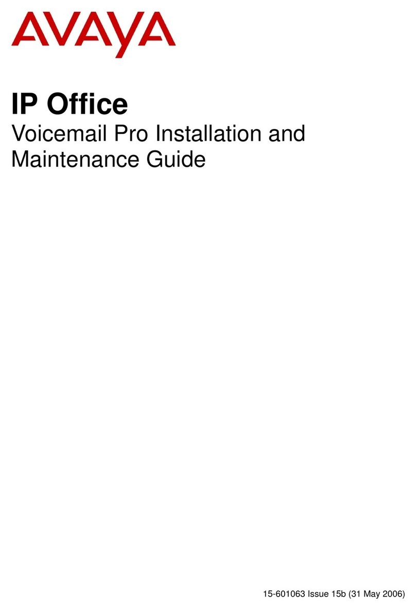 Avaya IP Office Voicemail Pro Installation and maintenance guide
