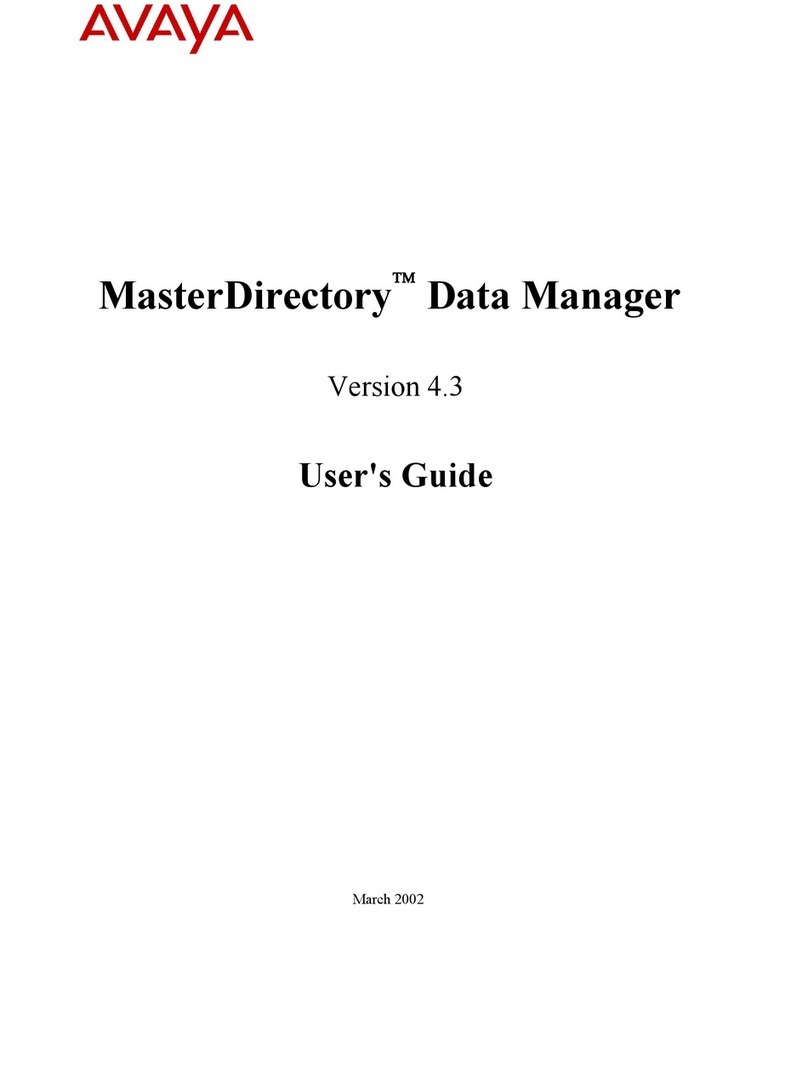 Avaya MasterDirectory user guide
