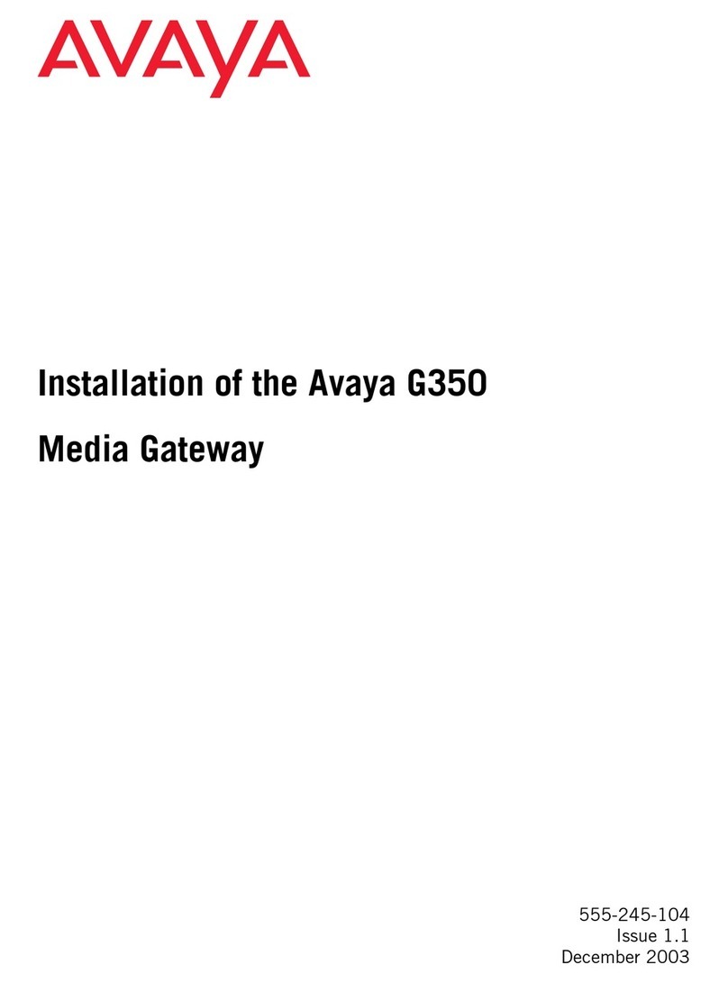 Avaya Media Gateway G350 Installation