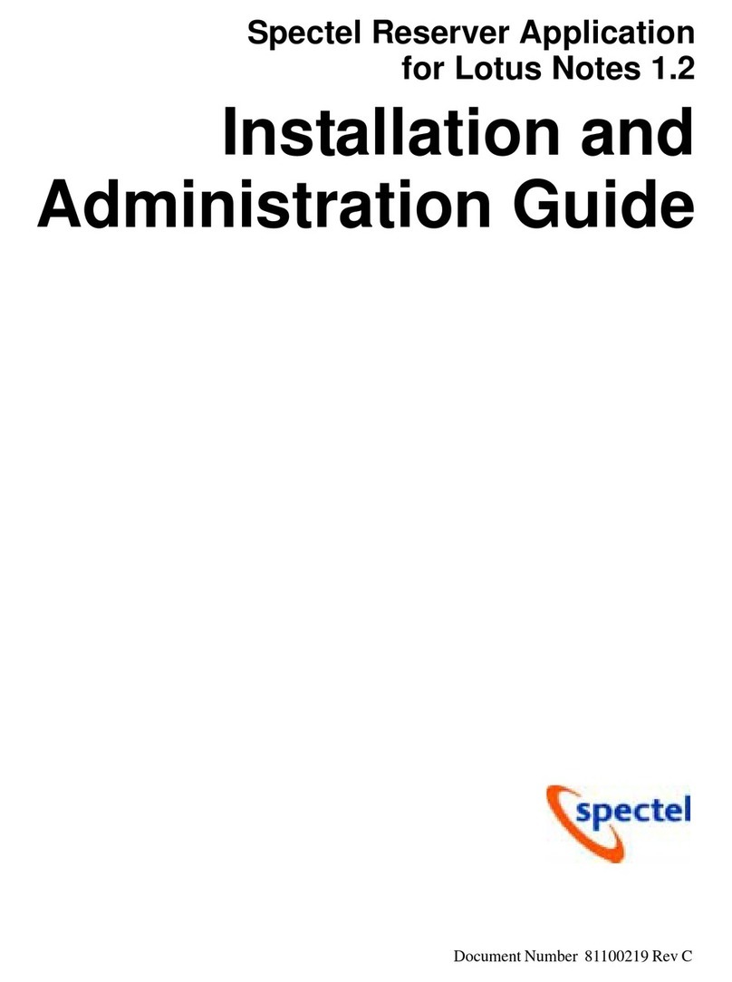 Spectrel Spectel Reserver Application Instruction Manual
