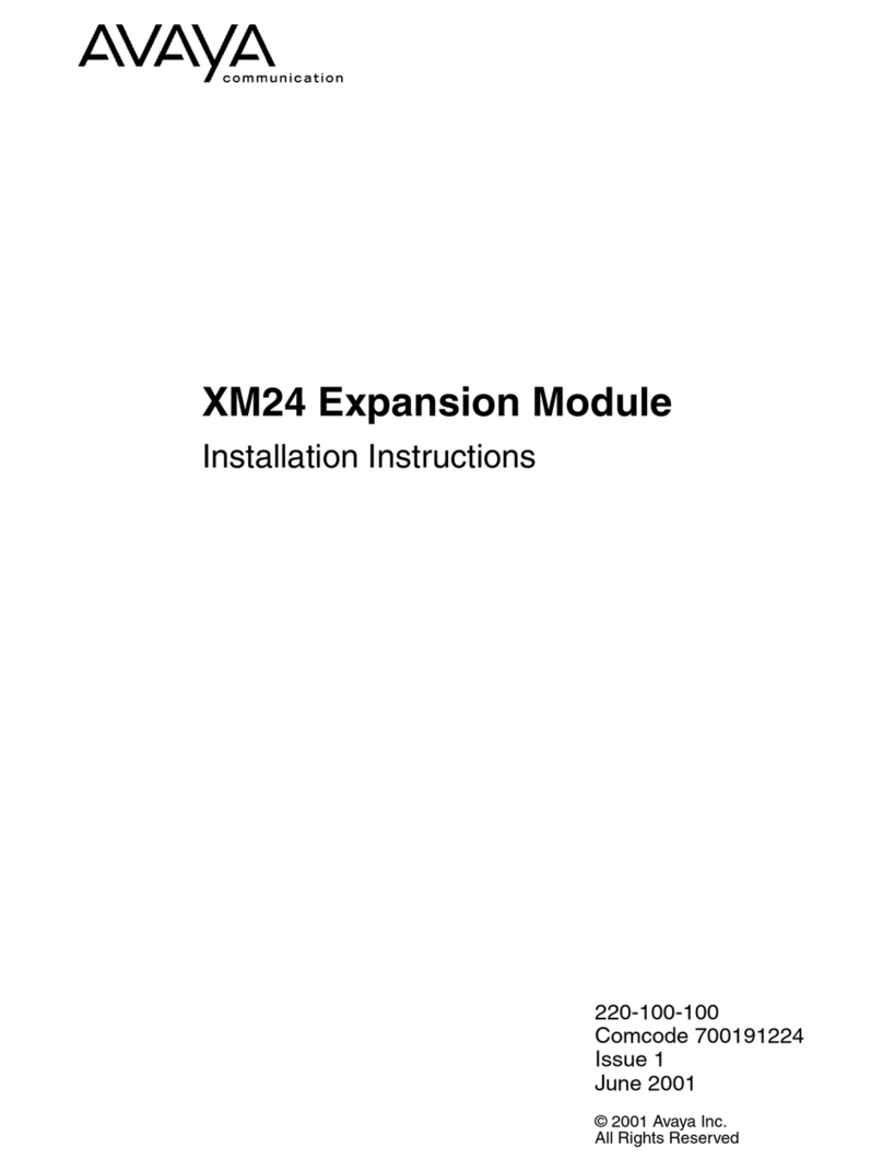 Avaya XM24 Expansion Module installation instructions