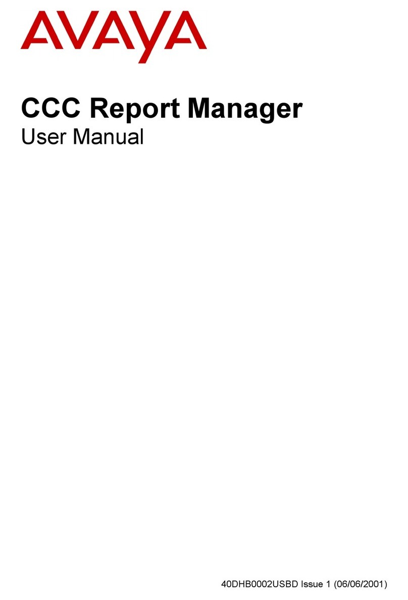 Avaya CCC Report Manager User manual