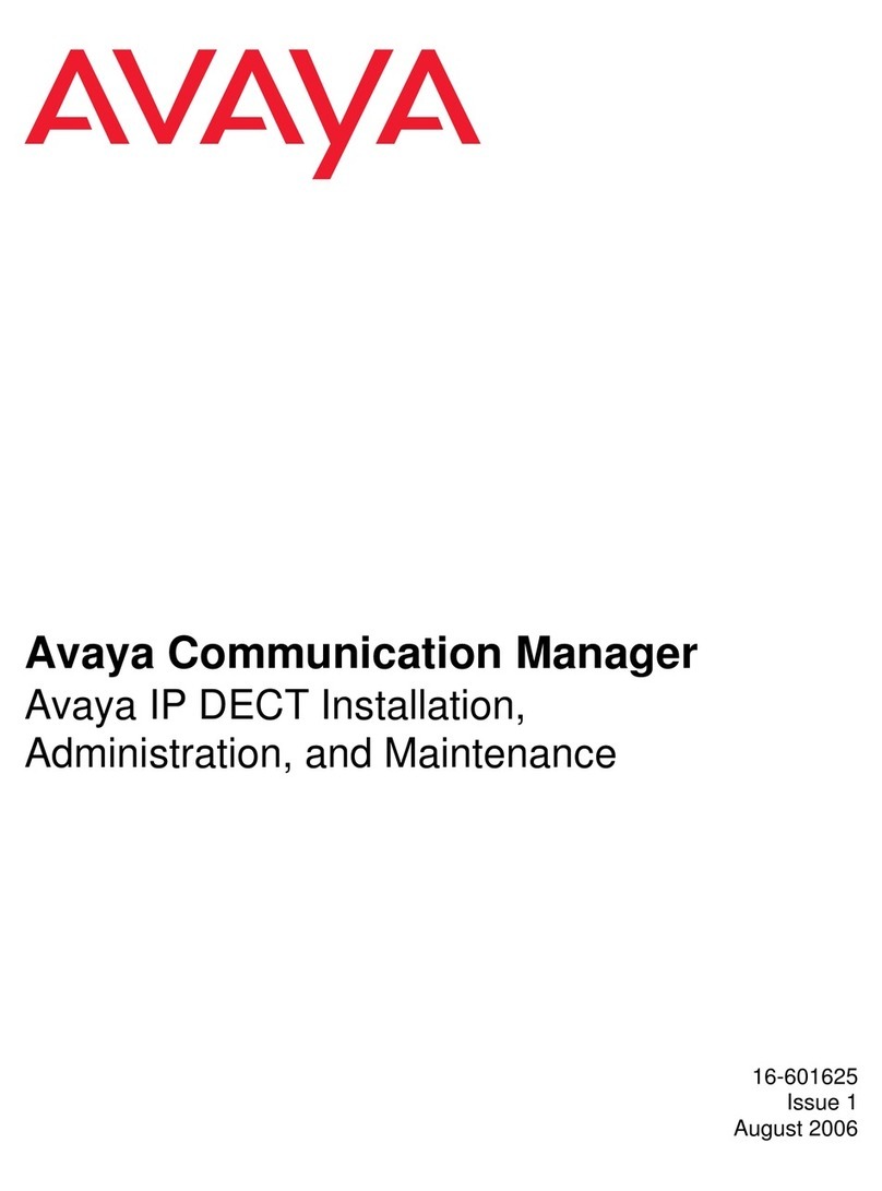 Avaya Communication Manager IP DECT Instruction Manual Avaya Communication Manager IP DECT Instruction Manual