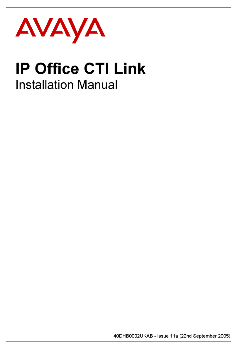 Avaya IP Office CTI Link installation manual