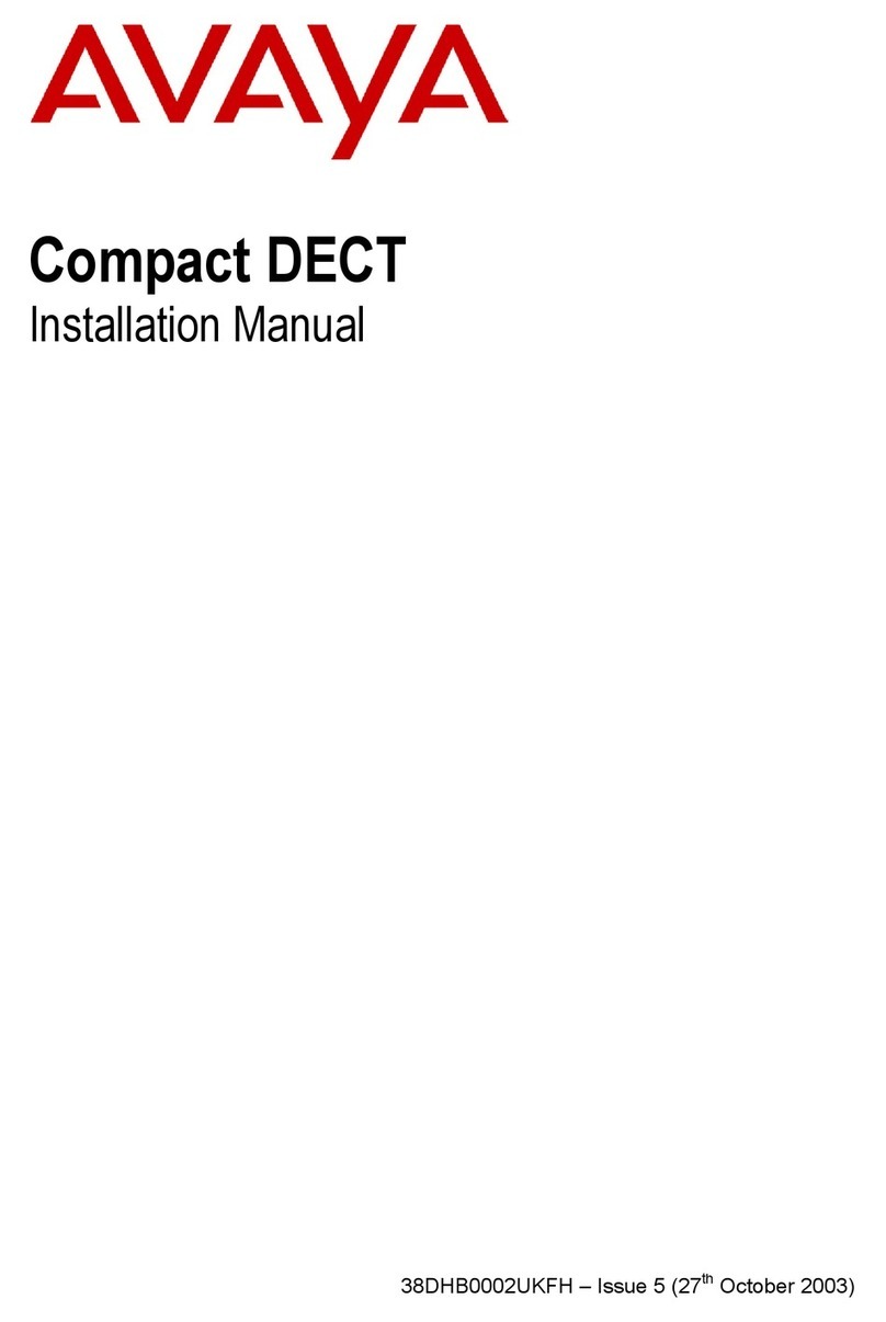 Avaya Compact DECT User manual Avaya Compact DECT User manual
