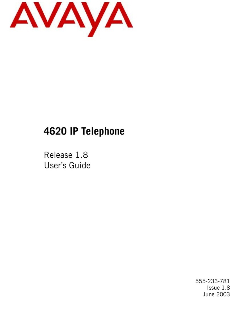 Avaya 4620 User manual