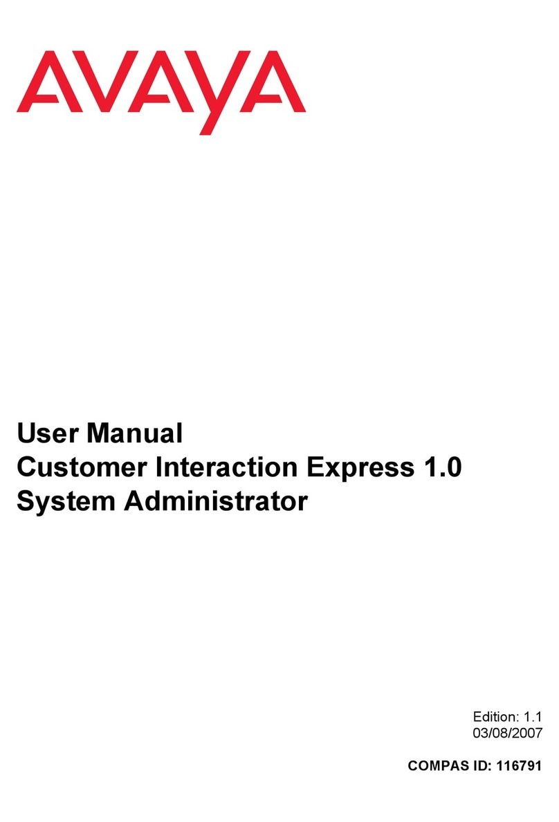 Avaya Customer Interaction Express 1.0 User manual