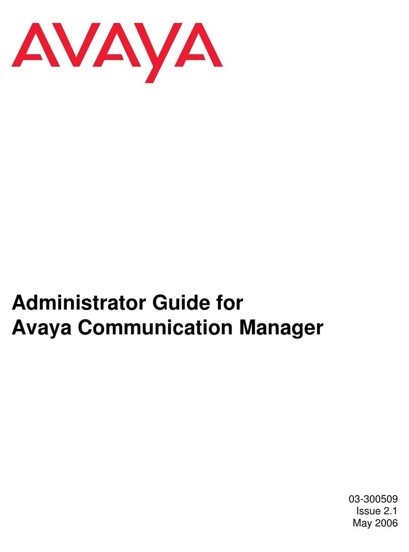 Avaya Communication Manager Service manual