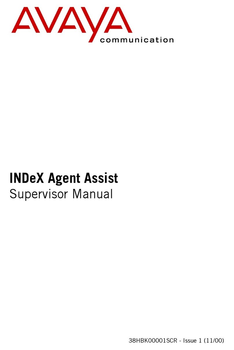 Avaya INDeX Agent Assist Supervisor manual Avaya INDeX Agent Assist Supervisor manual