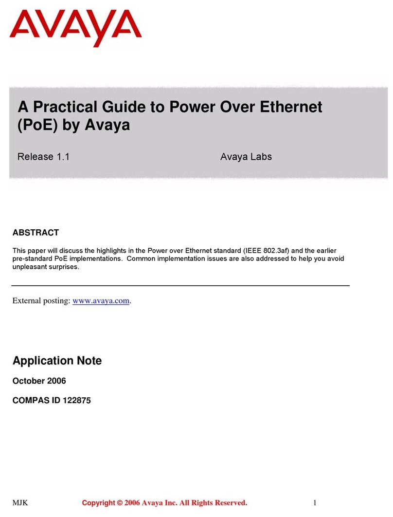 Avaya Power Over Ethernet Practical guide