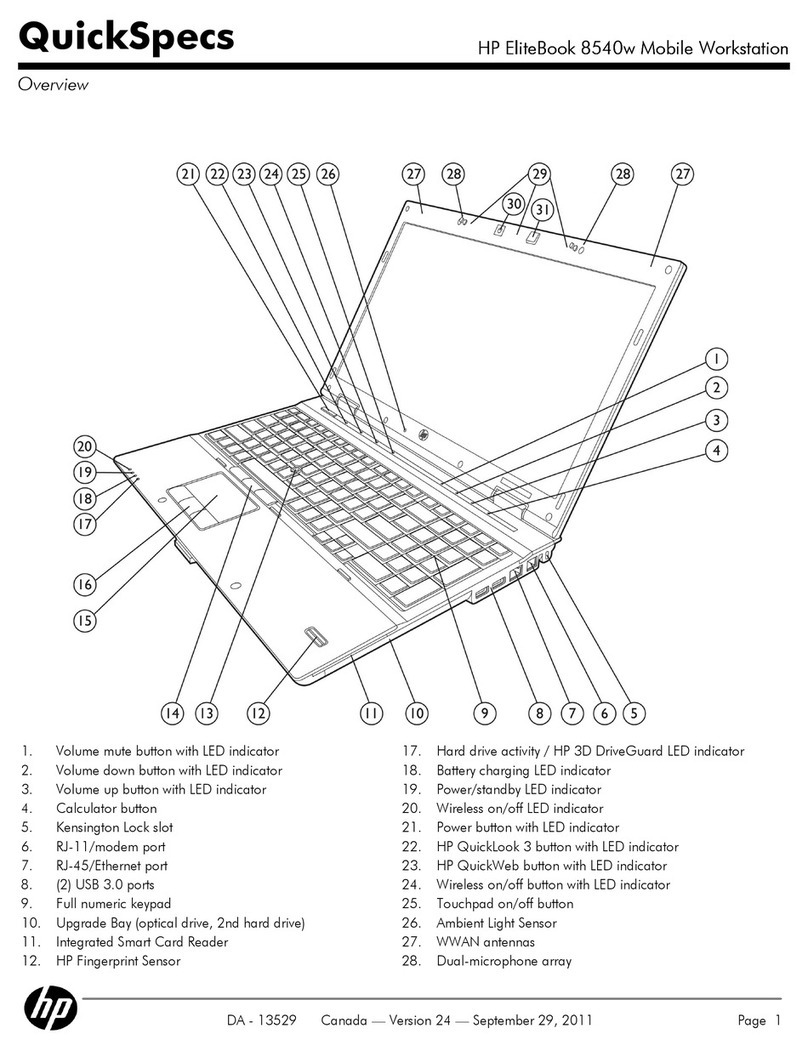 HP EliteBook 8540W User manual