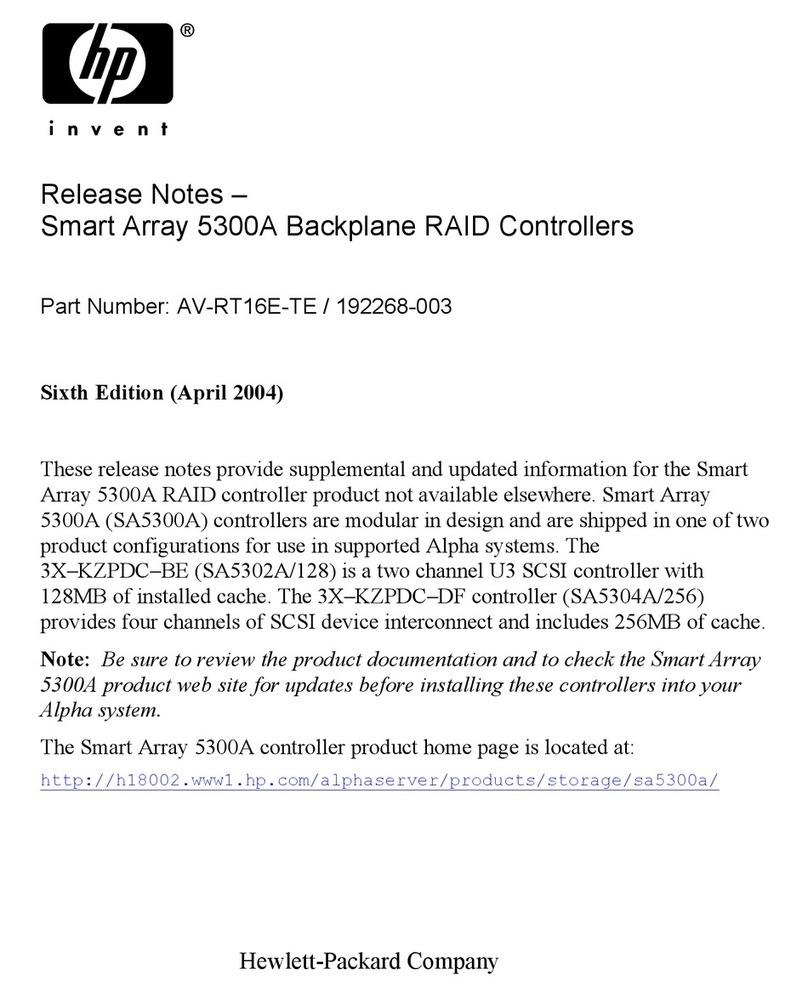 HP Smart Array 5300A User manual