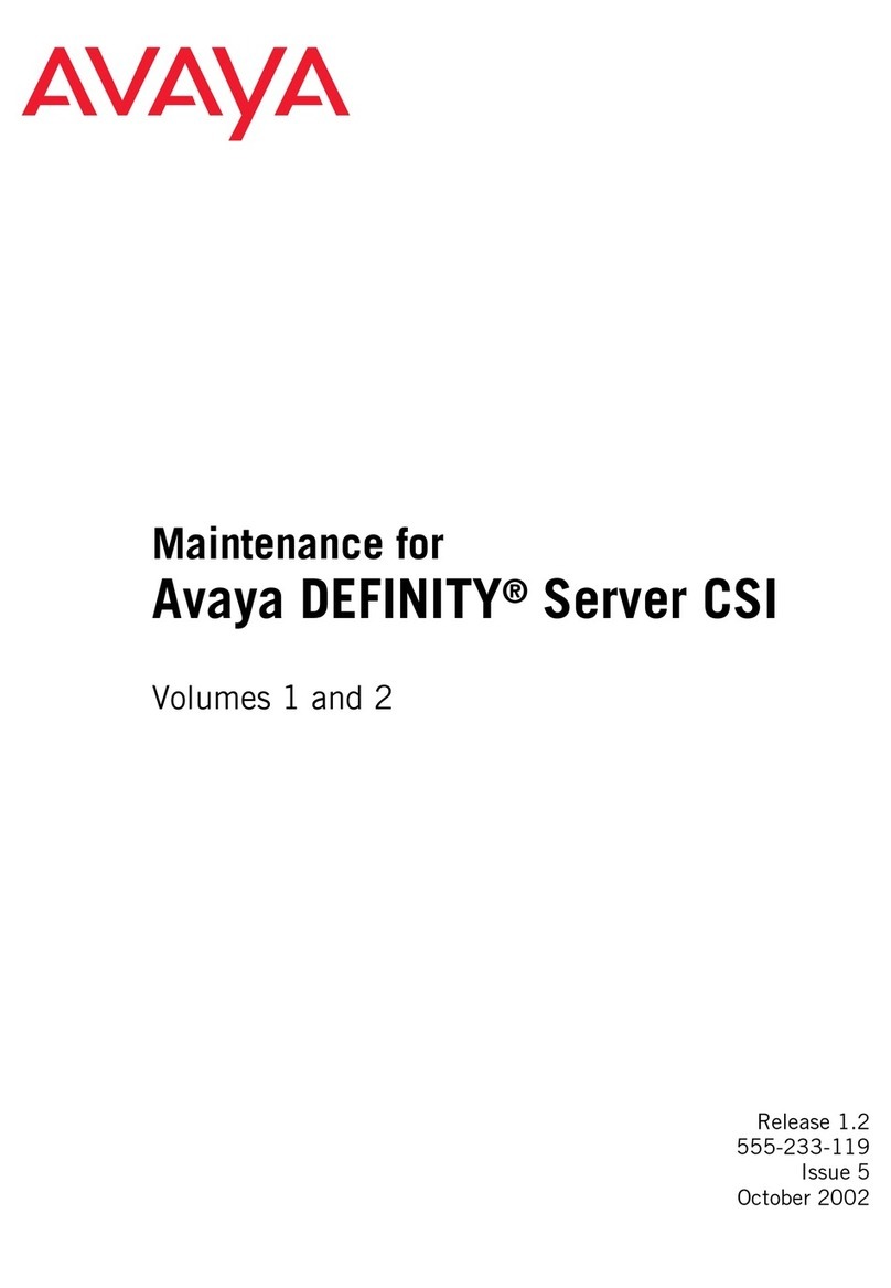 Avaya DEFINITY Server CSI Operating manual