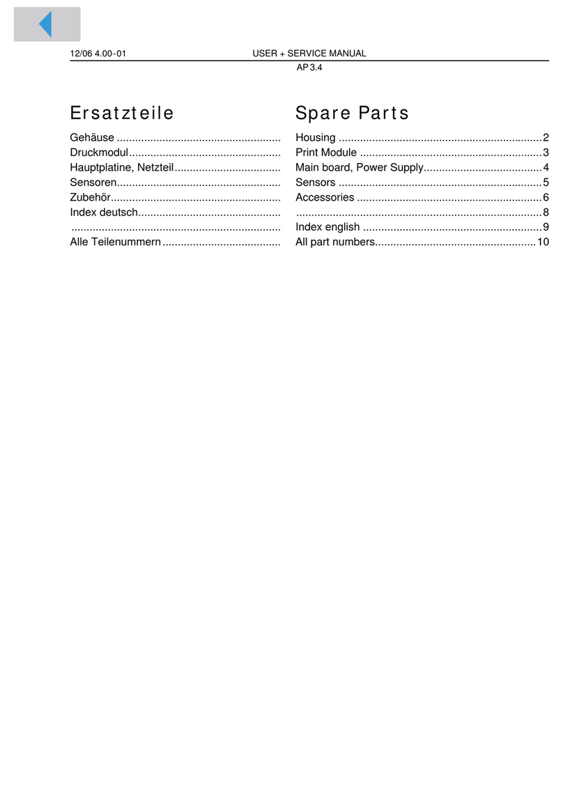 Avery Dennison AP3.4 User and service manual Avery Dennison AP3.4 User and service manual