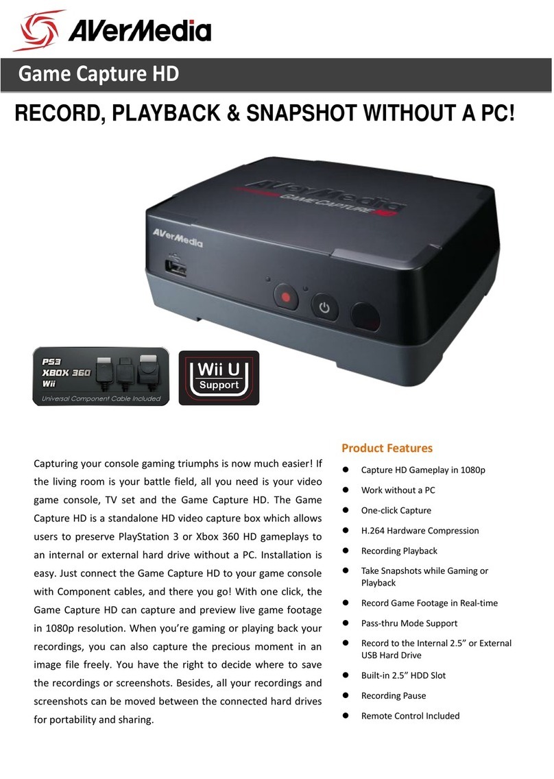 Avermedia Game Capture HD specification