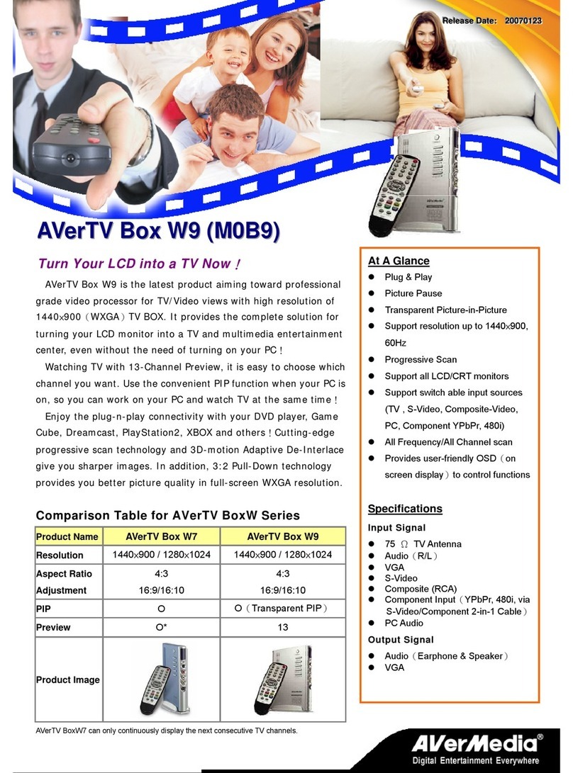 Avermedia AVerTV Box W9 specification