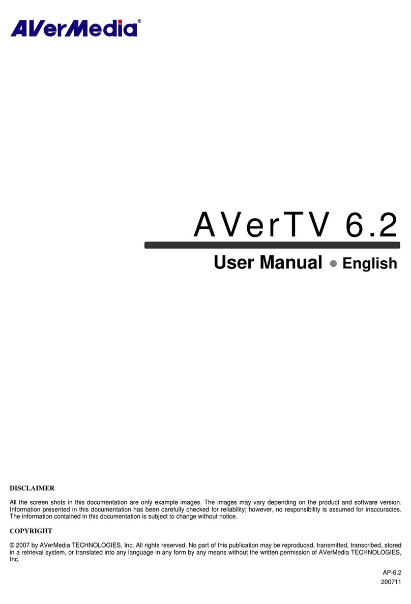 Avermedia AVerTV 6.2 user manual Avermedia AVerTV 6.2 user manual