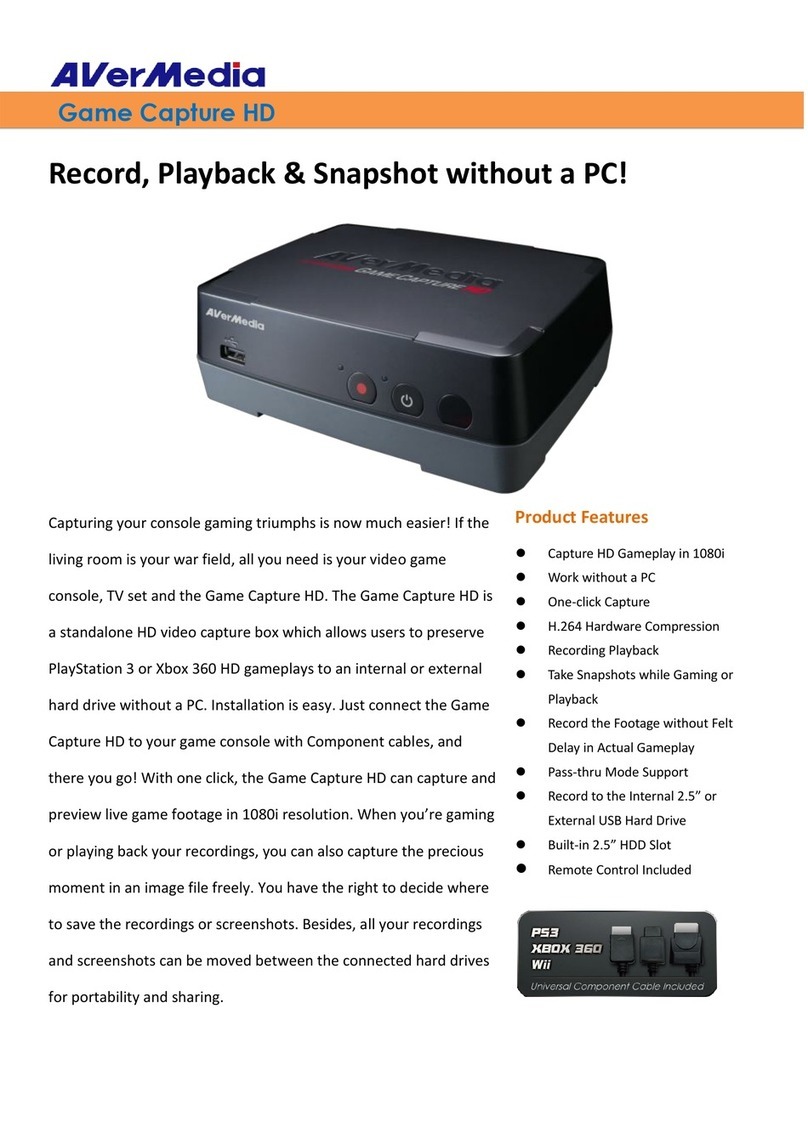 Avermedia Game Capture HD specification