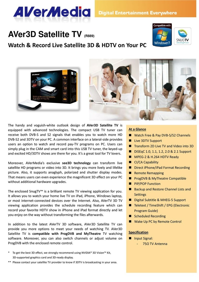 Avermedia AVer3D Satellite TV specification