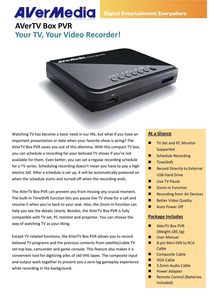 Avermedia AVerTV Box PVR User manual