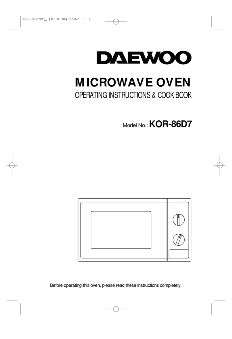 Daewoo KOR-86D79S Operating instructions & cook book