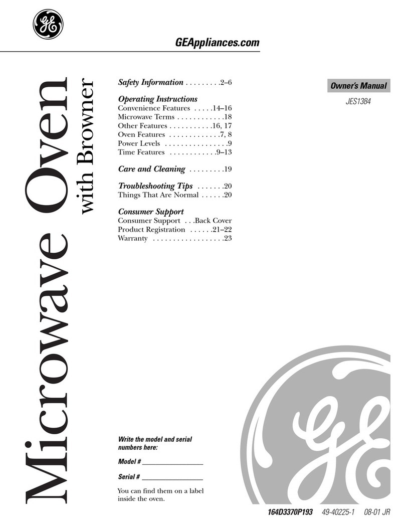 GE JES1384 User manual