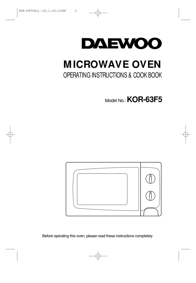 Daewoo KOR-63F5 Use and care manual