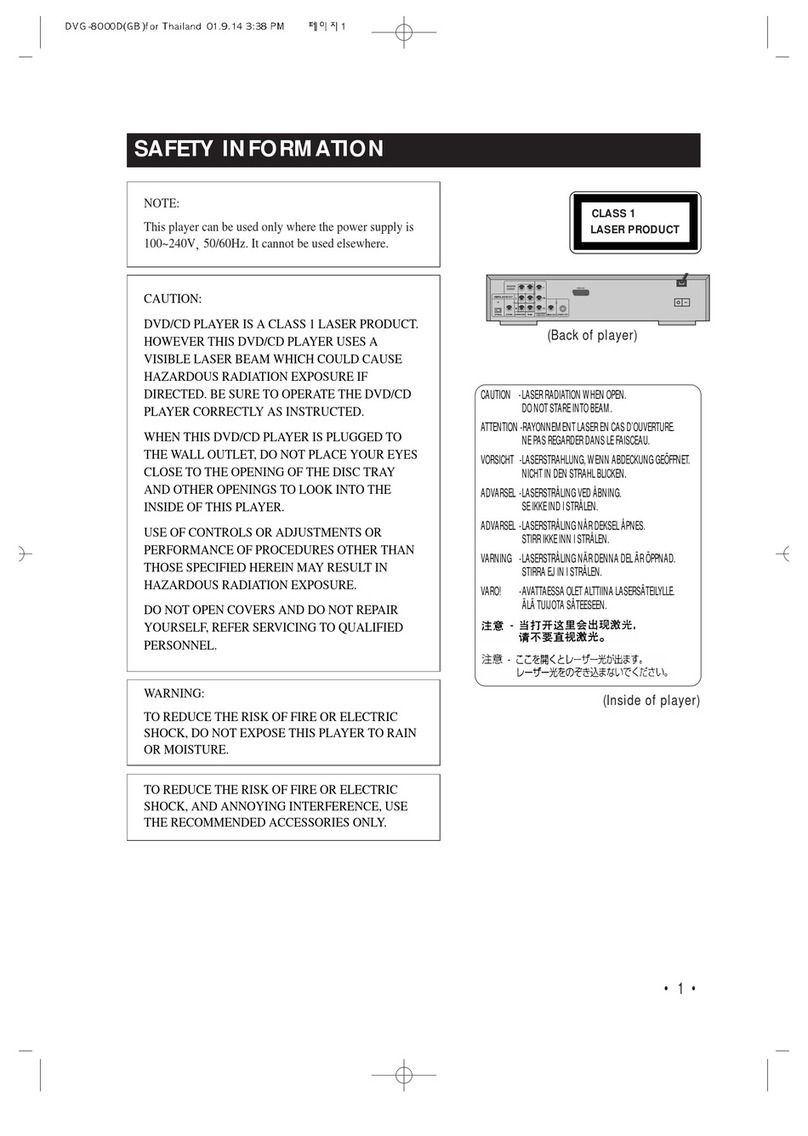 Daewoo DVG-8000D User manual