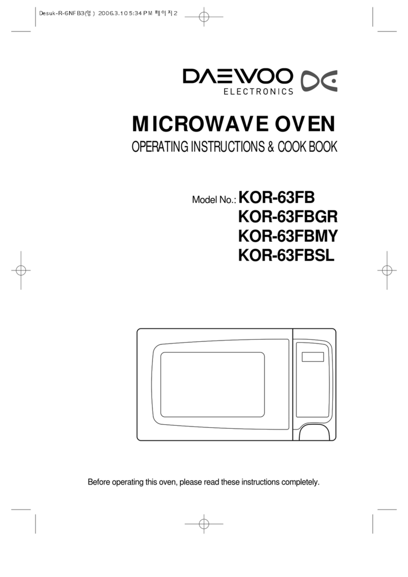 Daewoo KOR-63FB Operating instructions & cook book