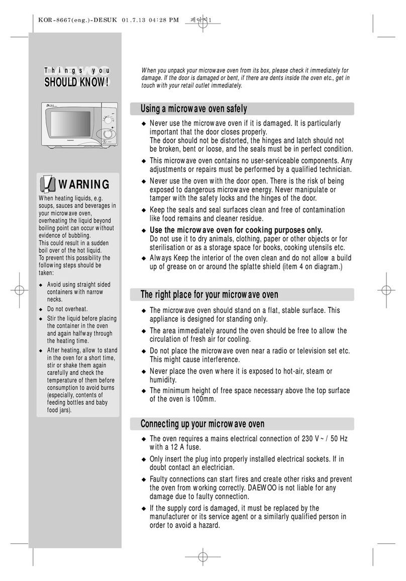 Daewoo KOR-86670S instruction manual