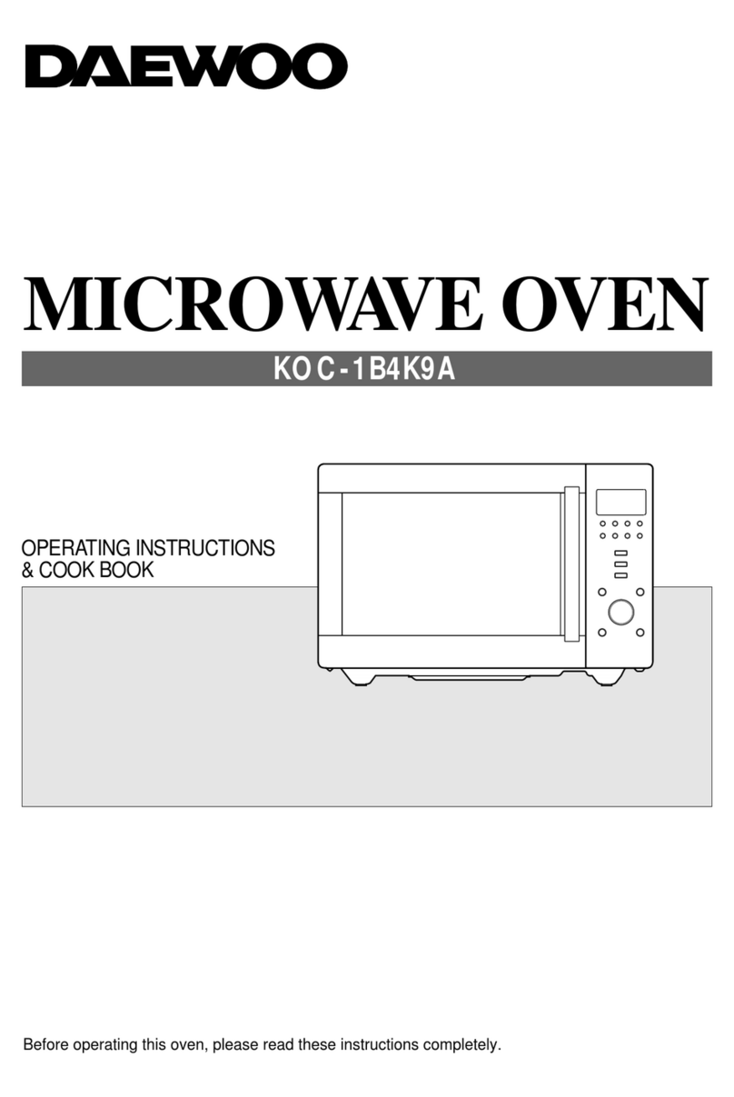 Daewoo KOC-1B4K9A Operating instructions & cook book