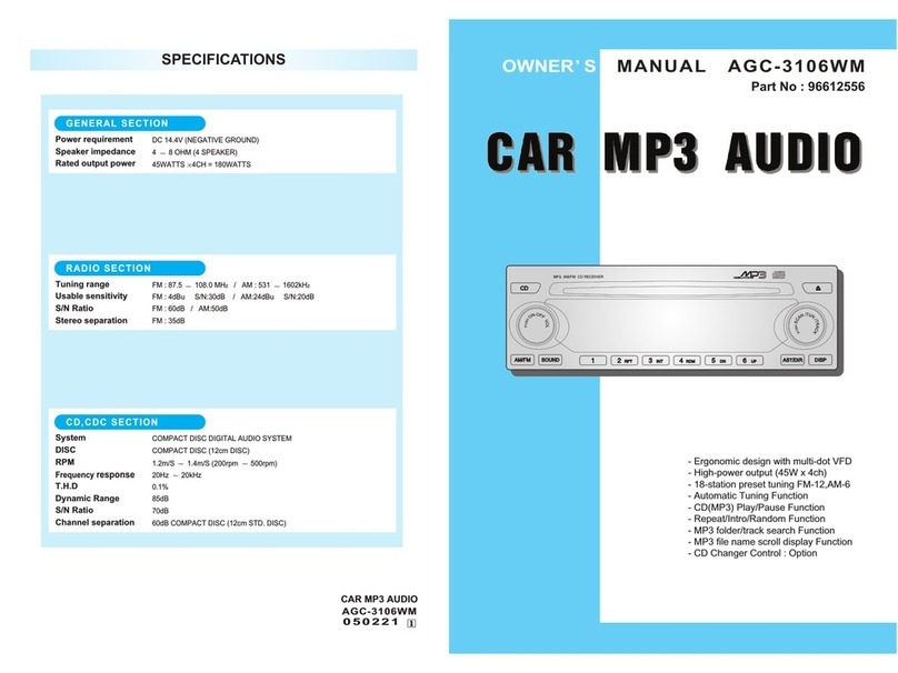 Daewoo AGC-3106WM owner's manual