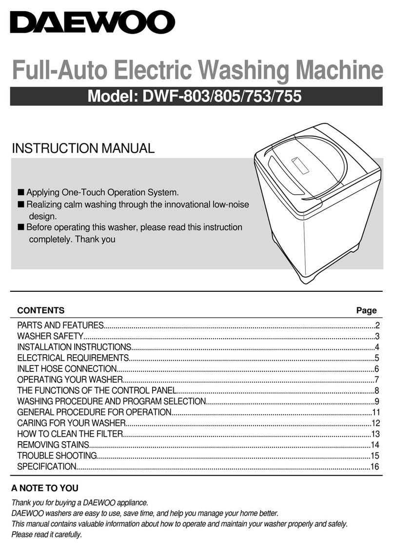 Daewoo DWF-803 User manual Daewoo DWF-803 User manual