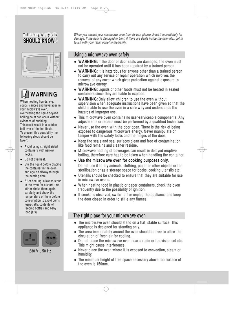 Daewoo KOC-983T User manual