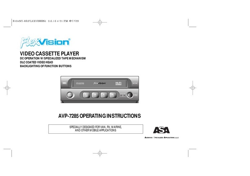 ASA Electronics FlexVision AVP-7285 operating instructions