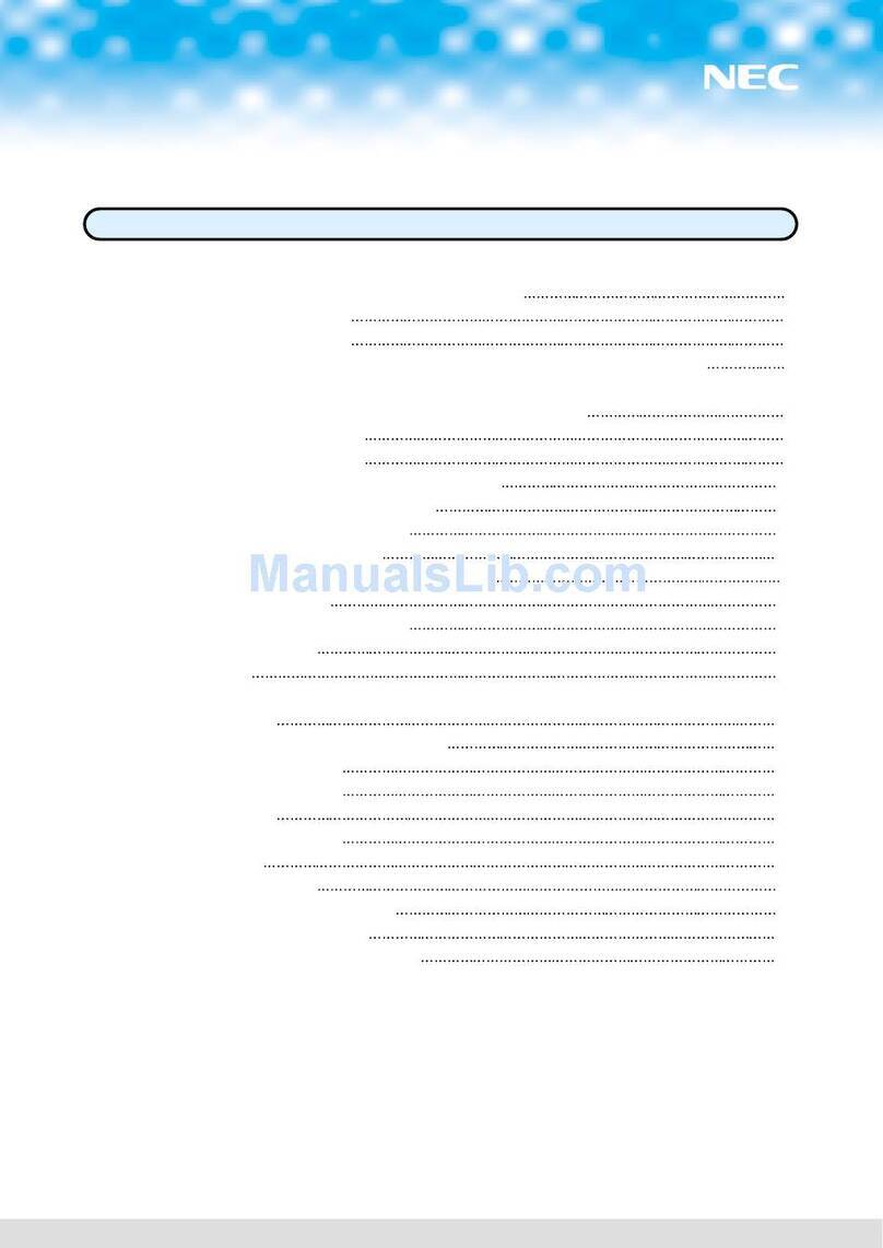 NEC PF32W01 User manual NEC PF32W01 User manual