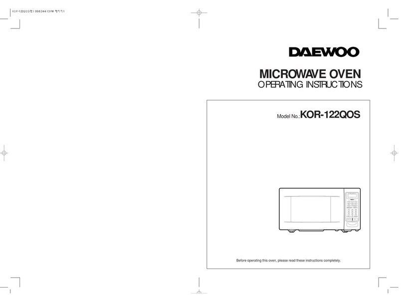 Daewoo KOR-122QOS operating instructions Daewoo KOR-122QOS operating instructions