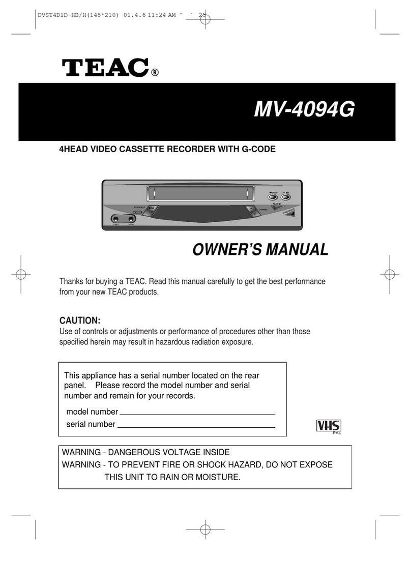 Teac MV-4094G owner's manual