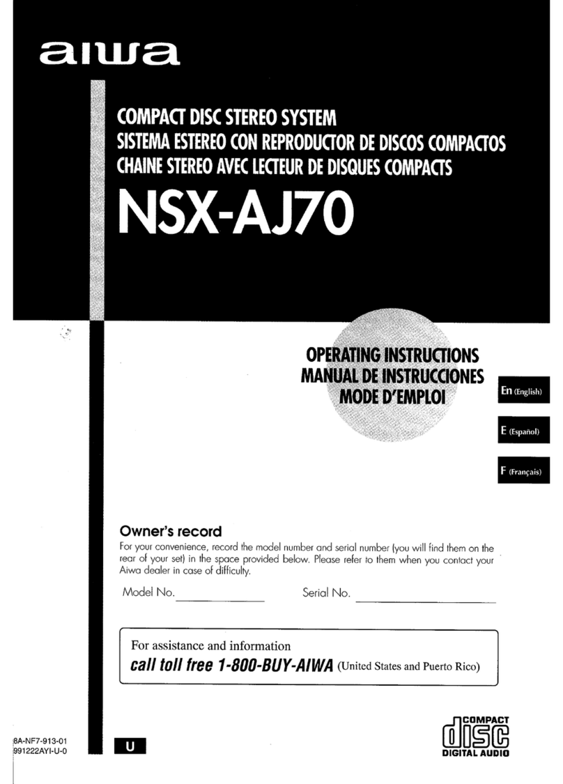 Aiwa NSX-AJ70 User manual Aiwa NSX-AJ70 User manual