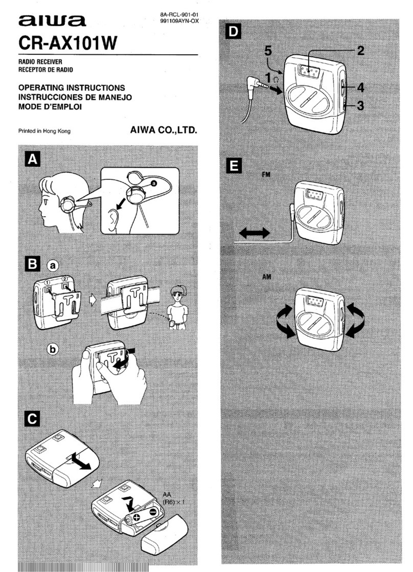 Aiwa CR-AX101W operating instructions