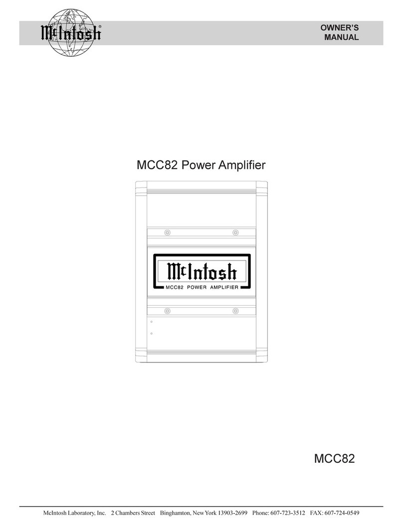 McIntosh MCC82 User manual