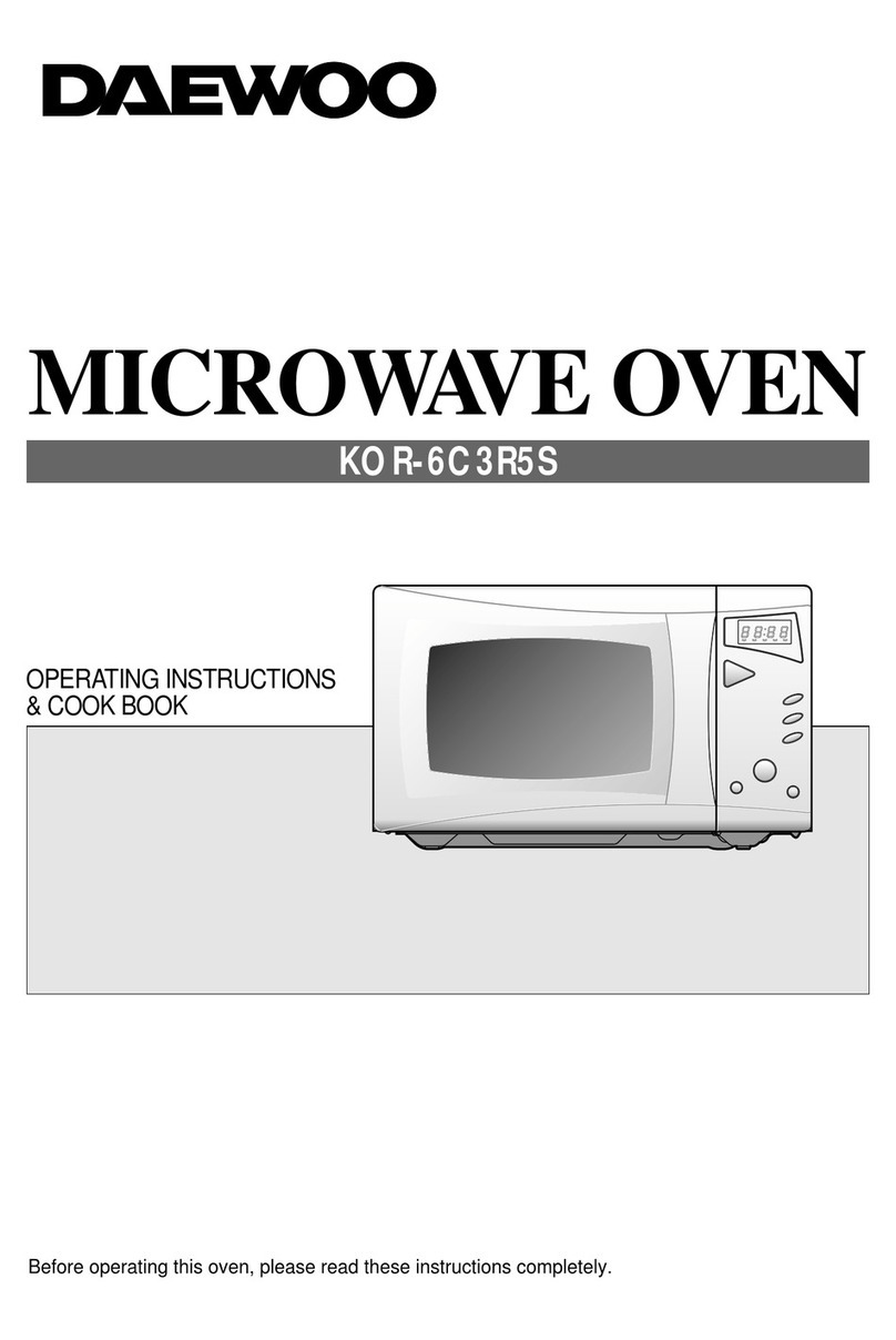 Daewoo KOR-6C3R5S Operating instructions & cook book