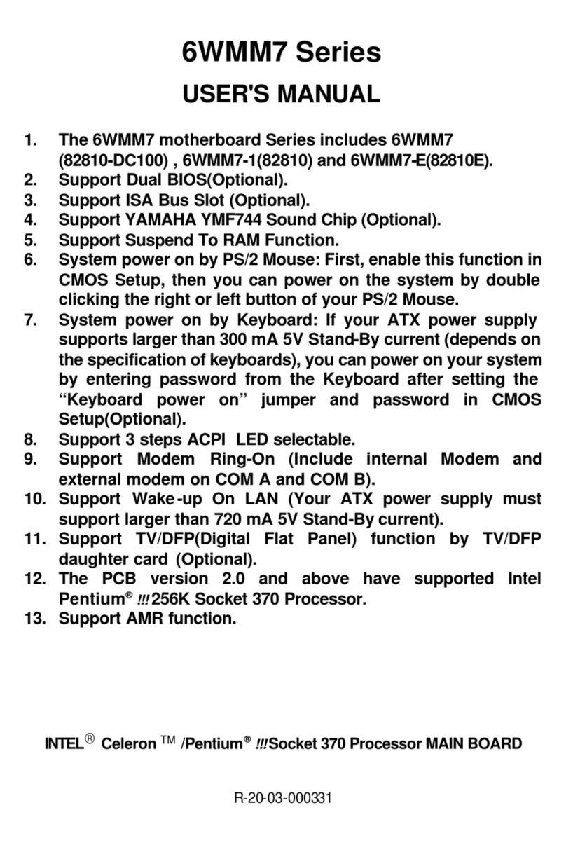 Gigabyte 6WMM7 Series User manual