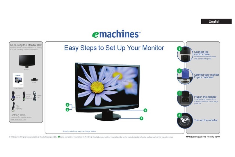 eMachines E211H - Bmd Widescreen LCD Display User manual