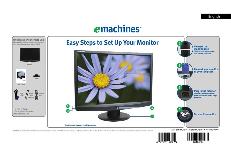 eMachines E161HQ User manual