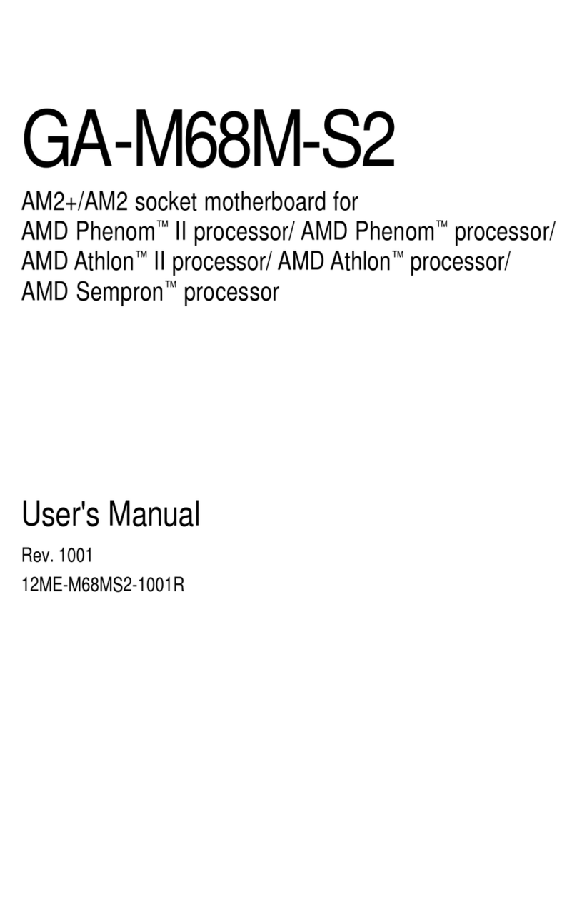Gigabyte GA-M68M-S2 user manual